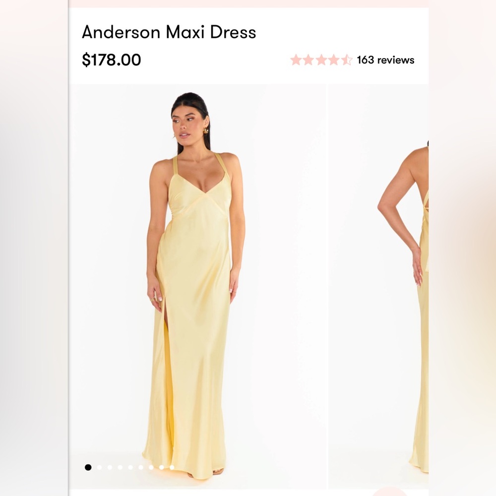 Yellow Satin Slip Gown show me your mumu